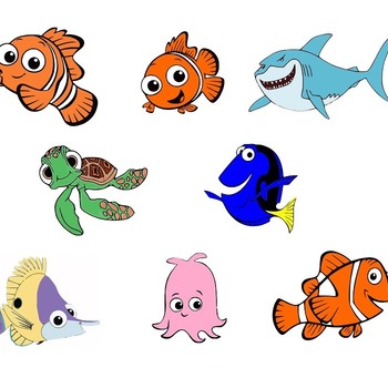 60 Finding Nemo svg,cut files,silhouette clipart,vinyl files,vector digital,svg file,svg cut file,clipart svg,graphics clipart