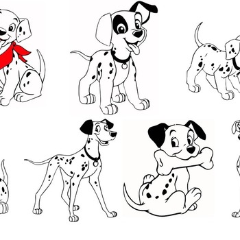 61 101 Dalmatians svg,cut files,silhouette clipart,vinyl files,vector digital,svg file,svg cut file,clipart svg,graphics clipart