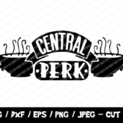 61 Central Perk SVG, Friends SVG, Instant Download, Cricut and Silhouette, Friends Cut File, Central Perk Logo SVG, Central Perk Cut File