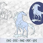 63 SVG PNG Frozen 2 Water Horse Nokk Layered Cut files Cricut Design Outline Stroke Silhouette Studio Stencil Template Vinyl Transfer Iron o