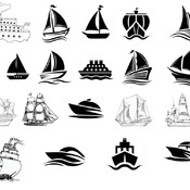 69 Boat sea svg steamer sailboat schooner motorboat vintage ship clip art black and white drawing