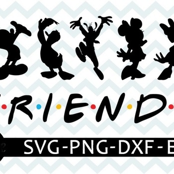 69 Disney friends svg, disney svg, mickey svg, friends svg, minnie mouse, instant download, disney family vacation svg, png, dxf