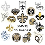 7 New Orleans Saints SVG and PNG Bundle 25 Images NFL Logo Cricut Image Football png Cut Files Digital Download Ready to Cut Clip Art File