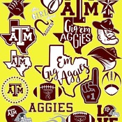 7 Texas A&M Aggies Svg Dxf Eps Png, Cut File Pack , Download Football Files, Cricut, Cameo, Vinyl Machine Active