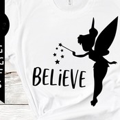 70 Believe svg, disney svg, tinkerbell svg, instant download, shirt design, vector files, fairy svg, pixie dust svg, png, dxf