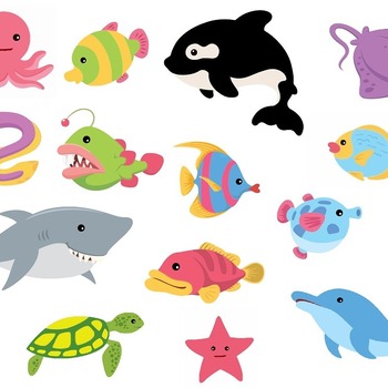 70 Sea Animals svg,cut files,silhouette clipart,vinyl files,Vector Digital,svg file,svg cut file,clipart svg,graphics clipart