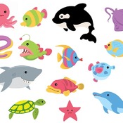 70 Sea Animals svg,cut files,silhouette clipart,vinyl files,Vector Digital,svg file,svg cut file,clipart svg,graphics clipart