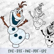 71 Olaf Snowman Frozen 2 SVG PNG Layered Cut files Outline Stroke Coloring Pages Cricut Silhouette Iron on Transfer Print Sublimation Design