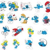 72 Smurfs svg,cut files,silhouette clipart,vinyl files,Vector Digital,svg file,svg cut file,clipart svg,graphics clipart