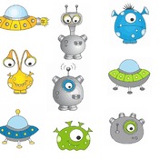 74 Space Monsters svg,cut files,silhouette clipart,vinyl files,Vector Digital,svg file,svg cut file,clipart svg,graphics clipart