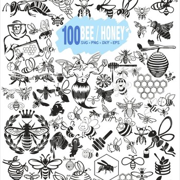 76 Bee Svg Honey Queen clipart Bumble bee files for cricut silhouette Bundle vinyl cut files