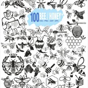 76 Bee Svg Honey Queen clipart Bumble bee files for cricut silhouette Bundle vinyl cut files