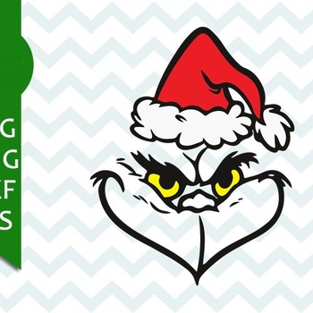 77 Grinch face svg, christmas svg, grinch svg file, instant download, cartoon svg, vector files, grinch cut file, png, eps, dxf