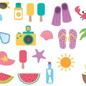 77 Summer Beach svg,cut files,silhouette clipart,vinyl files,Vector Digital,svg file,svg cut file,clipart svg,graphics clipart