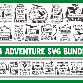 78 Adventure SVG Bundle, Camping svg, svg designs, adventure awaits svg, travel svg, inspirational svg quotes, airplane svg, svg files, cric