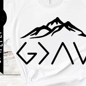 80 God is greater than the highs and lows svg, religious svg, christian svg, mountain svg, instant download, shirt design, god svg, png