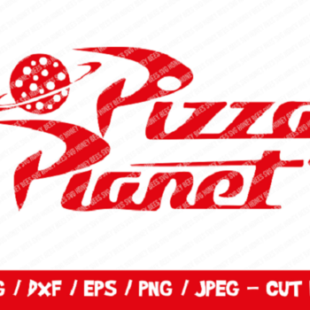 80 Pizza Planet SVG, Pizza Planet Logo Cut File, Instant Download, Cricut Silhouette, Vinyl Cut File, Toy Story, Toy Story Logo, Disney Logo