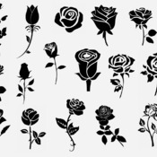 80 Rose gypsy floral svg black and white drawing clip art image silhouette
