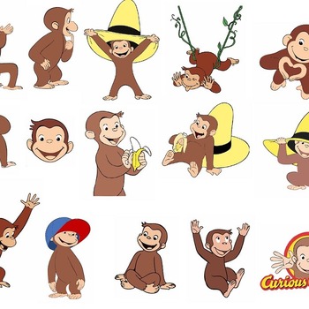 83 Curious George svg,cut files,silhouette clipart,vinyl files,vector digital,svg file,svg cut file,clipart svg,graphics clipart