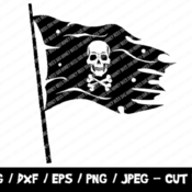 83 Pirates Flag SVG, Pirate Skull Cut File, Pirates Svg, Instant Download, File For Cricut & Silhouette, EPS, Dxf, Vinyl Cutting File, Kid S