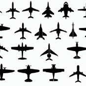 84 Airplane modern svg passenger military drawing clip art image black and white