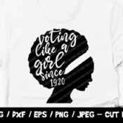 86 Voting Like a Girl 1920, Black Lives Matter SVG, BLM SVG Cut File, Instant Download, Cricut, Silhouette, African American Women Silhouett