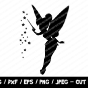 88 Tinkerbell SVG, Tinkerbell Cut File, Instant Download, Cricut Silhouette, Vinyl Cut File, Peter Pan SVG, Tinkerbell Silhouette, Girl Svg