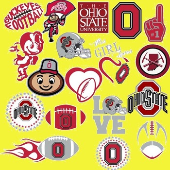 9 Ohio State Svg Dxf Eps Png, Cut File Pack , Download Football Files, Cricut, Cameo, Vinyl Machine Active