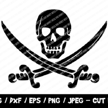 92 Pirate SVG, Pirate Skull Cut File, Pirates Svg, Instant Download, File For Cricut & Silhouette, EPS, Dxf, Vinyl Cutting File, Kid SVG