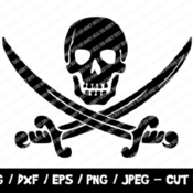 92 Pirate SVG, Pirate Skull Cut File, Pirates Svg, Instant Download, File For Cricut & Silhouette, EPS, Dxf, Vinyl Cutting File, Kid SVG