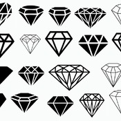 93 Diamond drawing svg clip art bundle black and white image silhouette designs