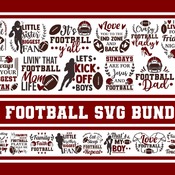 94 Football SVG Bundle, football mom svg, football helmet svg, funny svg quotes, svg designs, football player svg, love football svg, cricut