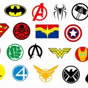 95 Superhero logo svg,cut files,silhouette clipart,vinyl files,Vector Digital,svg file,svg cut file,clipart svg,graphics clipart