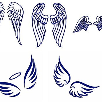 96 Angel wings svg,cut files,silhouette clipart,vinyl files,vector digital,svg file,svg cut file,clipart svg,graphics clipart