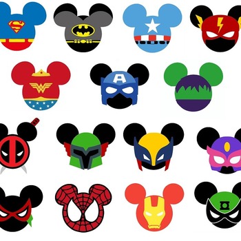 97 Superhero Mickey Ears svg,cut files,silhouette clipart,vinyl files,Vector Digital,svg file,svg cut file,clipart svg,graphics clipart