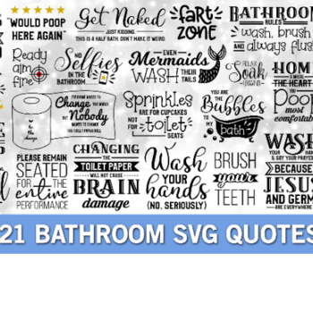 Bathroom SVG bundle, bathroom quotes svg, toilet svg, bathroom sign svg, poop svg, toilet paper svg, farmhouse svg, restroom sign svg, funny