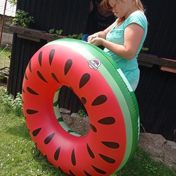 Czech summer 3 - Our chubby girl with inflatable chair etc.