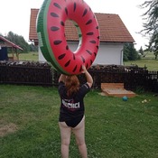 Czech summer 3 - Our chubby girl with inflatable chair etc.