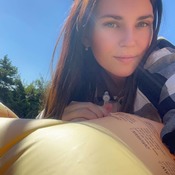 Deflating donutheart float before storm