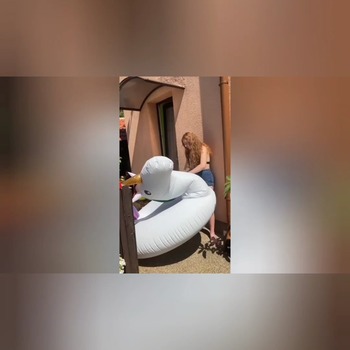 Our models inflating unicorn float