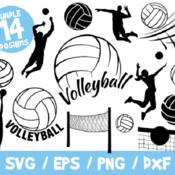 104 Volleyball SVG Bundle, Volleyball Vector, Volleyball Player SVG, Volleyball Net SVG, Volleyball Player Shirt, T-Shirt, Cricut, Wall Deca