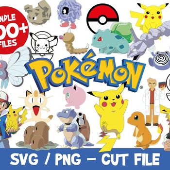 11 Pokemon Bundle, Pokemon Clipart, Pokemon SVG, Pokemon Cricut, Pokemon Silhouette, Cutting, Vector, Vinyl, Png, Pikachu Svg