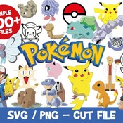 11 Pokemon Bundle, Pokemon Clipart, Pokemon SVG, Pokemon Cricut, Pokemon Silhouette, Cutting, Vector, Vinyl, Png, Pikachu Svg