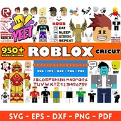 12 Roblox mega big bundle svg png clipart vector Invitation Birthday Cake Topper Cricut file