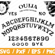 120 Ouija Board SVG, Spirit Board SVG, Talking Board SVG, Halloween Svg, Ouija Cut File, Ouija Board Diy, Cut File, Ouija Sticker, Clipart,