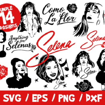 122 Selena SVG Bundle, Selena Quintanilla SVG, Como La Flor SVG, Anything For Selenas, Selena Tribute Svg, Selena Cricut, Tshirt, Vector