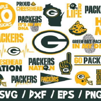 126 Green Bay Packers SVG Bundle, NFL Team SVG, Packers Nation Shirt, Go Pack Go Svg, Cheese Head Svg, Packers Helmet Svg, Packers Heartbeat