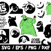 127 Oogie Boogie SVG Bundle, Halloween SVG, Nightmare Before Christmas Vector, I'm The Oogie Boogie Cricut, Cut File, Oogie Boogie Man