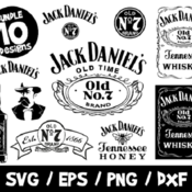 128 Jack Daniel's SVG Bundle, Jack Daniels Logo, Old No 7 Brand, Jack Daniel's Tag, Tennessee Whiskey, Whiskey SVG, Jack Daniel Bundle, Cric