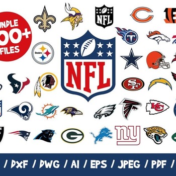 13 NFL Football Logos 500 Bundle Nfl Football Clipart Nfl Svg Files Nfl Cricut Files NFL Teams Cutting, Vector, Vinyl, Eps, Png, Wordmarks